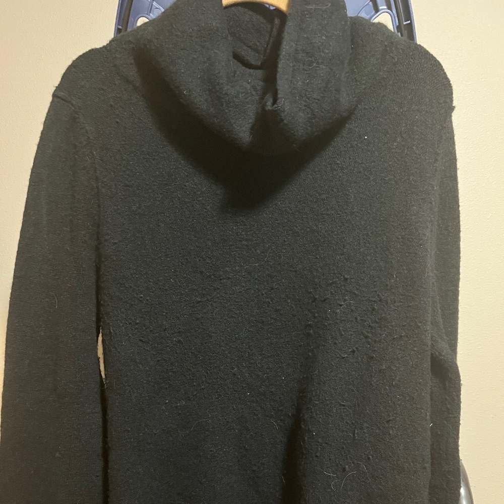 Cowl neck sweater with fringe hem.  Size XL.  Akemi+Kin/Anthropologie.